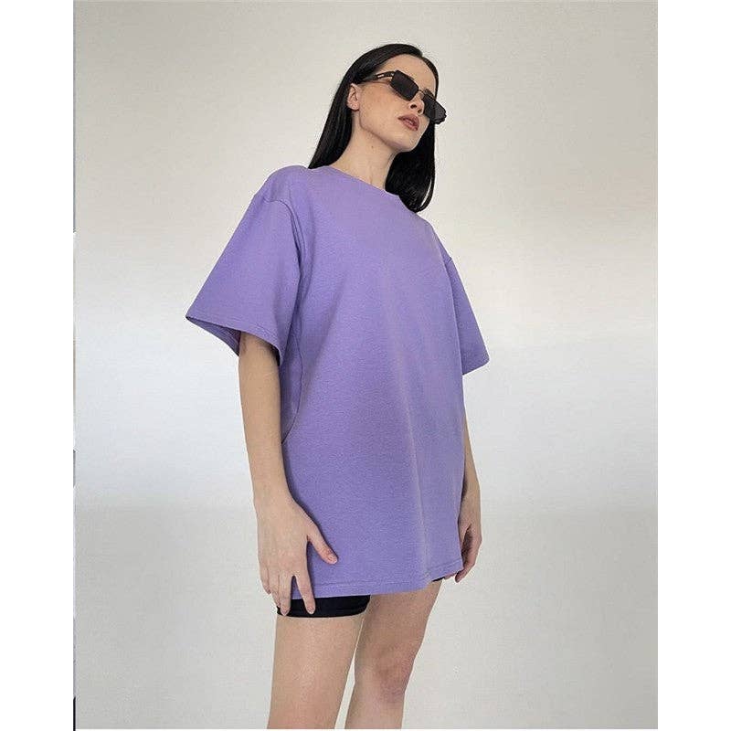 Tricou casual din bumbac, cu croială lejeră MB7011