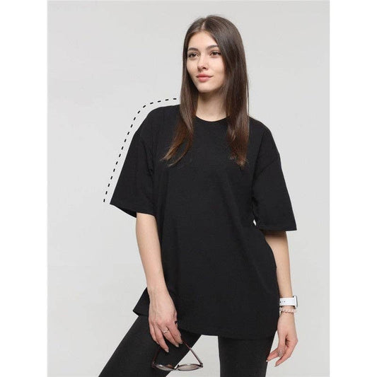 Tricou casual din bumbac, cu croială lejeră MB7011