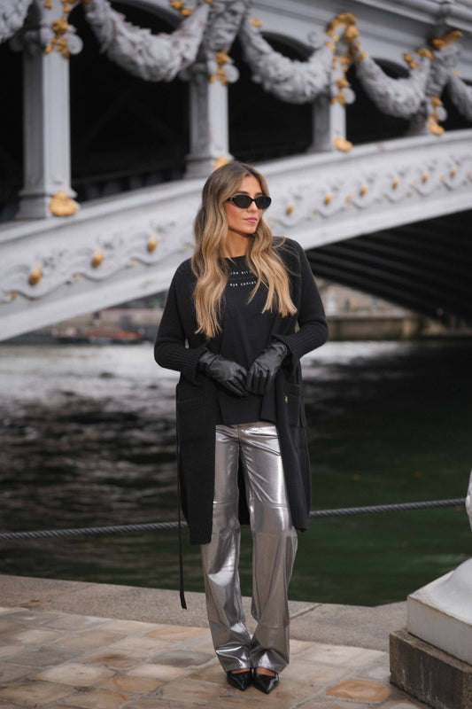 Pantaloni Metallici - Pantaloni Premium Textură Metalică 500105