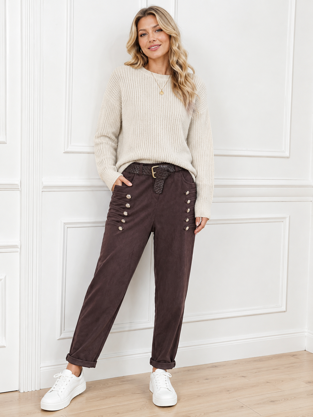 Pantaloni piele intoarsa MB17521