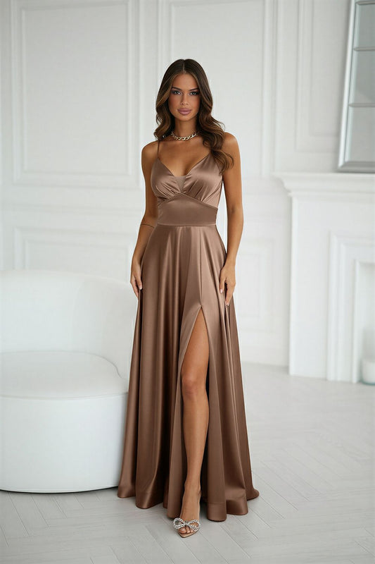 Long dress model 220834 Bicotone