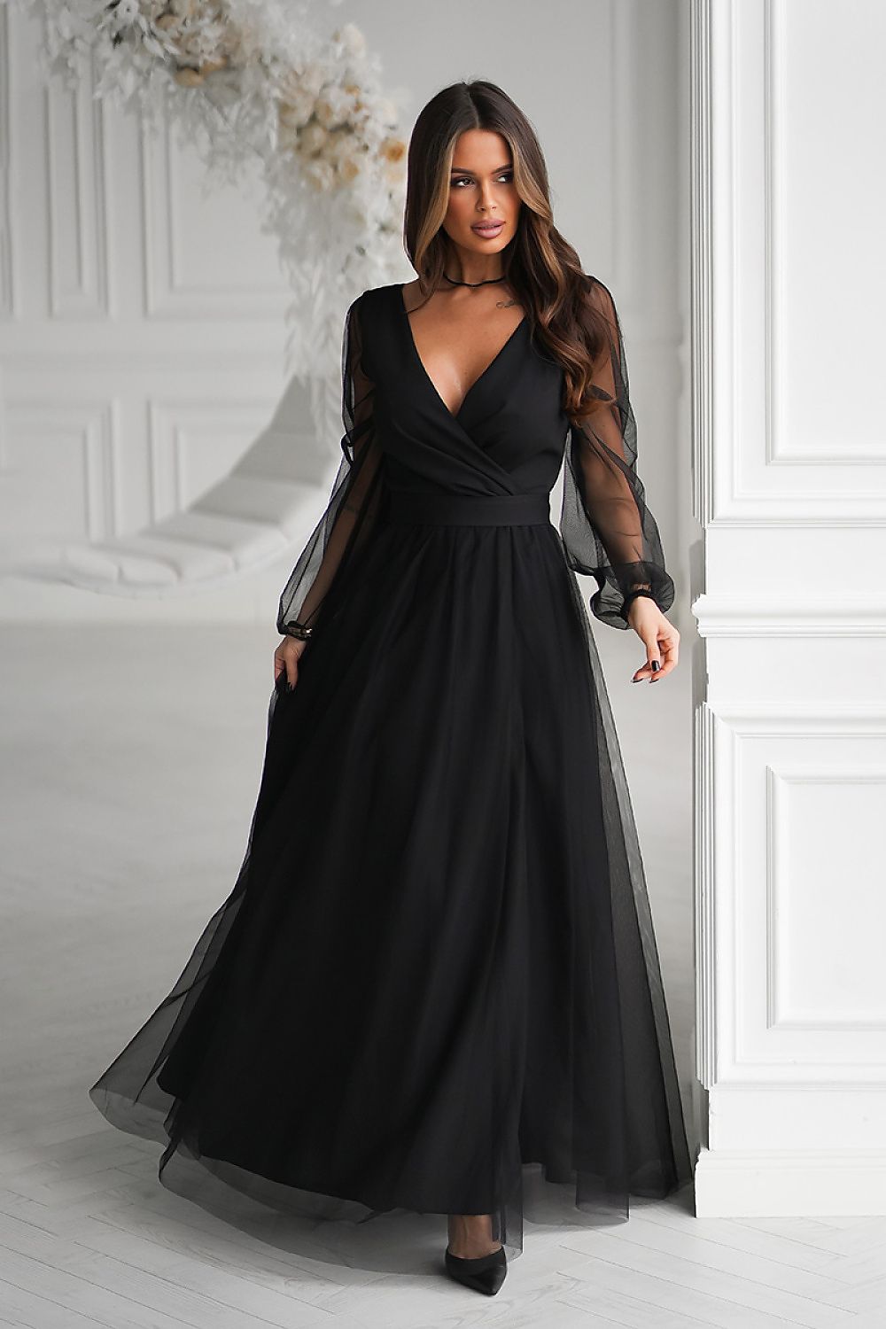  Long dress model 232800 Bicotone 